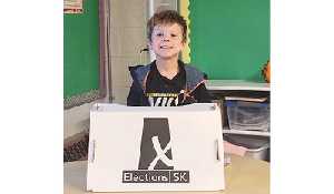 Grade 4 students learn about provincial election